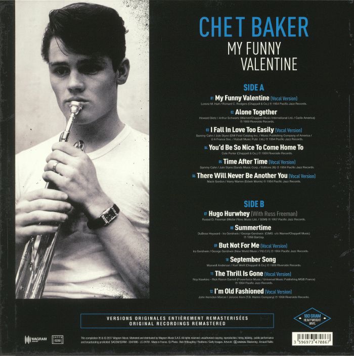 Baker, Chet My Funny Valentine Wagram Music vinyl record