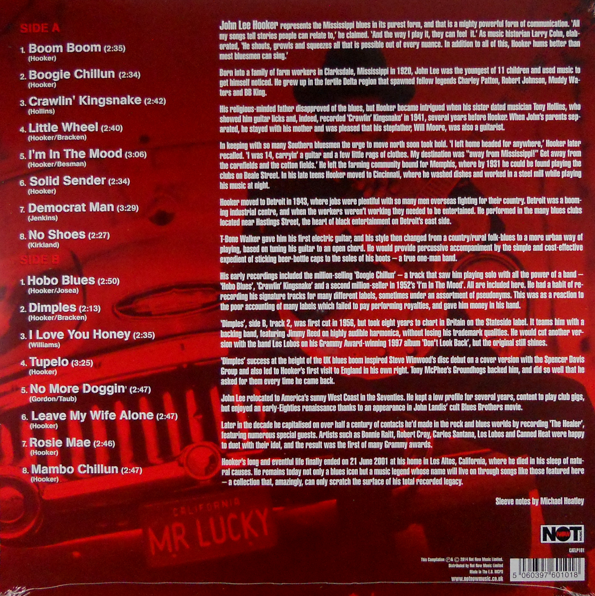 Lee Hooker John The Very Best Of John Lee Hooker Not Music Vinyl Record